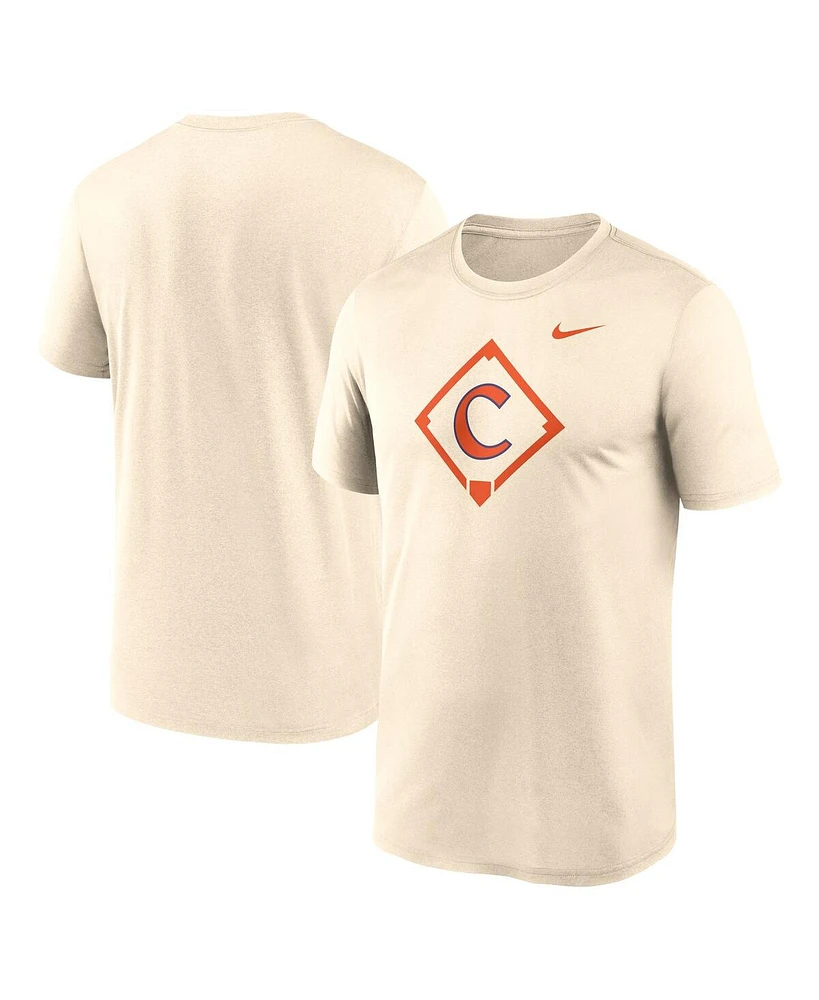 Nike Men's Cream Clemson Tigers Legend Baseball Icon Performance T-Shirt