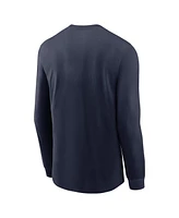 Nike Men's College Navy Michigan Wolverines Slogan Long Sleeve T-Shirt