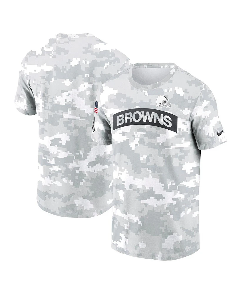 Nike Men's Arctic Camo Cleveland Browns 2024 Salute To Service Performance T-Shirt