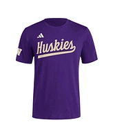 Adidas Men's Purple Washington Huskies Fresh Wordmark T-Shirt