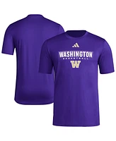 Adidas Men's Purple Washington Huskies Locker On-Court The Fade Pregame Aeroready T-Shirt