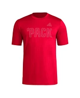 Adidas Men's Red Nc State Wolfpack Locker Local Impression T-Shirt