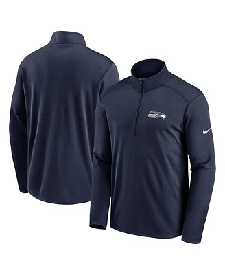 Nike Men's College Navy Seattle Seahawks Pacer Half-Zip Pullover Hoodie