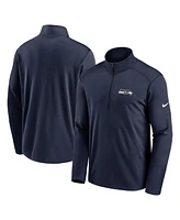 Nike Men's College Navy Seattle Seahawks Pacer Half-Zip Pullover Hoodie