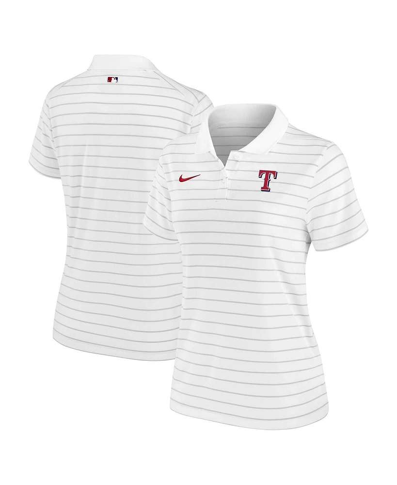 Nike Women's White Texas Rangers Authentic Collection Victory Performance Polo Shirt