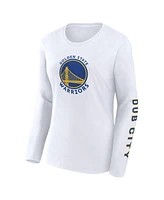 Fanatics Women's White Golden State Warriors Long Sleeve T-Shirt