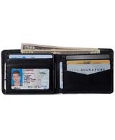 Alpine Swiss Men's Wallet for Men Rfid Protected Leather Spencer Bifold Divided Bill Section Gift Box 2 Id Windows 14 Card Storage Pockets