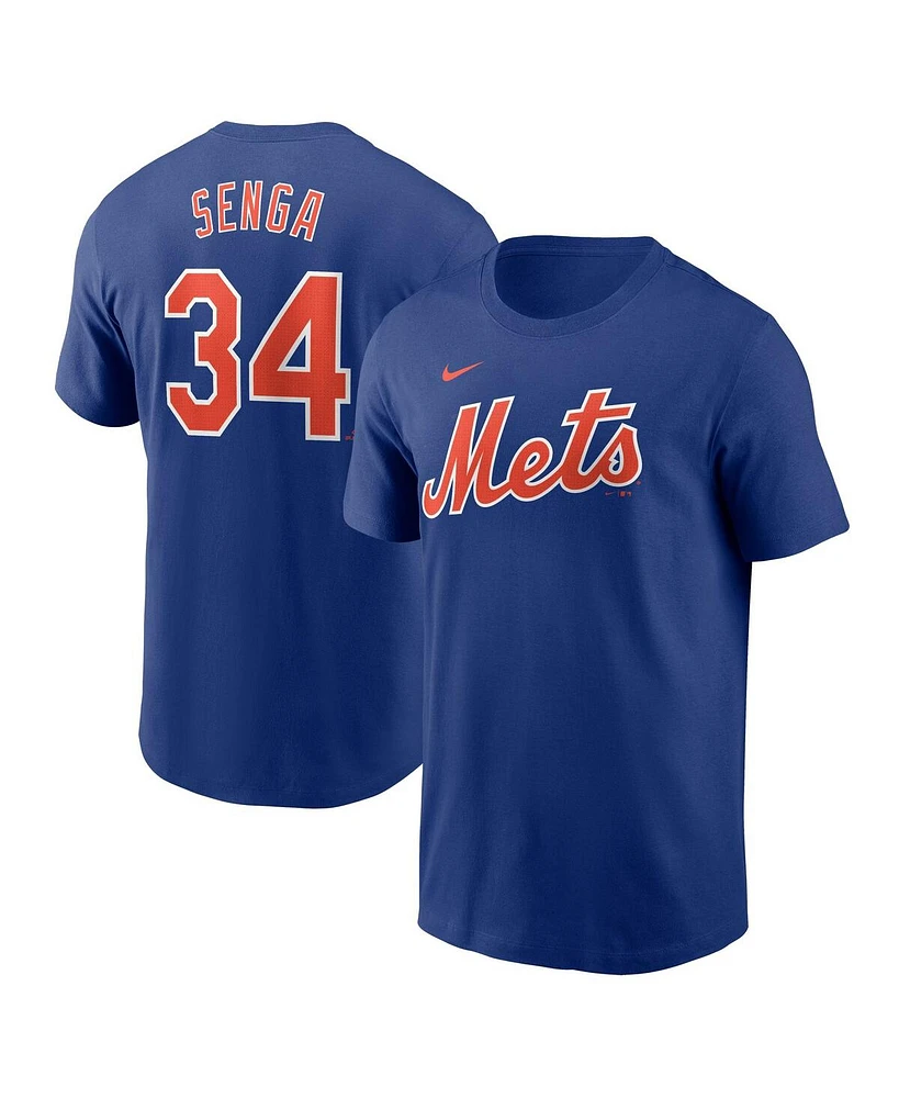 Nike Men's Kodai Senga Royal New York Mets Fuse Name Number T-Shirt