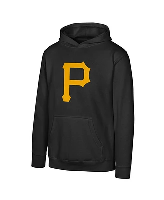 Outerstuff Big Boys and Girls Black Pittsburgh Pirates Primary Logo Pullover Hoodie
