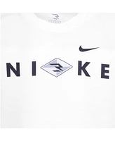 Nike 3BRAND by Russell Wilson Preschool 2-Piece White/Gray Wordmark 2. 0 Fleece Long Sleeve T-Shirt and Sweatpants Set