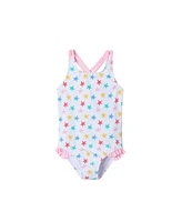Andy & Evan Toddler Girls Toddler/Child Starfish Print Textured Swimsuit