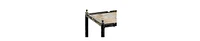 Small 2-Tier Plant Stand For Outoor Metal Frame with Square Stone Shelves