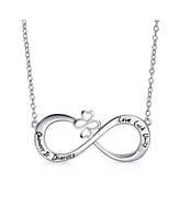 Bling Jewelry Ayllu Amulet Talisman Unique Intertwine Symbol Inspirational Words Bff Open Infinity Heart Clover Love Luck Unity Pendant Necklace