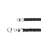 Bling Jewelry Brown Black Leather Braided Rope Weave Necklace Pendant Cords .925 Sterling Silver 14 16 18 20 24 Inch Length