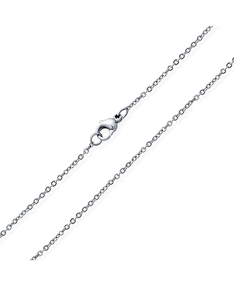 Bling Jewelry Thin 1MM Two Tone Twist Infinity Rolo Cable Chain Necklace Silver Tone Stainless Steel 16 18 20 24 Inch