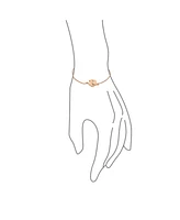 Bling Jewelry Delicate Garden Flower Open Rose Slide Bolo Style Bracelet Rose Gold Plated .925 Sterling Silver Adjustable
