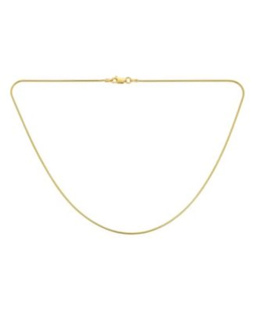Bling Jewelry Thin 025 Gauge .925 Sterling Silver 14k Gold Plated Magic 8 Sided Snake Chain Necklace