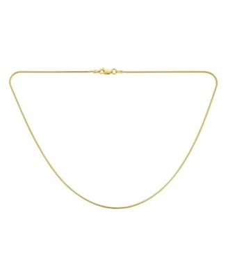 Bling Jewelry Thin 025 Gauge .925 Sterling Silver 14k Gold Plated Magic 8 Sided Snake Chain Necklace