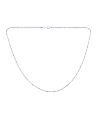 Bling Jewelry 040 Gauge .925 Sterling Silver Rope Chain Necklace 16 18 20 24 Inch