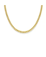 Bling Jewelry Heavy Duty Biker Jewelry Solid Curb Link Chain Necklace Gold Tone Stainless Steel 30 Inch 8MM