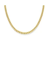 Bling Jewelry Heavy Duty Biker Necklace Gold Tone Stainless Steel Curb Chain 8MM