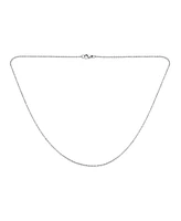 Bling Jewelry Thin 1MM Two Tone Twist Infinity Rolo Cable Chain Necklace Silver Tone Stainless Steel 16 18 20 24 Inch