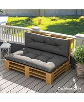 Outsunny 2 Seat Pallet Cushions 3.9 in. Sofa Cushions, Dark