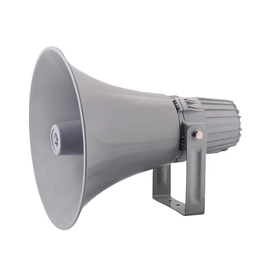 Pyle PHSP12 12.7" Indoor/Outdoor 60 Watt Pa Horn Speaker with 70-100V Transformer, Grey