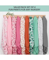 The Peanutshell Ocean Girl Microfiber 4 Pack Crib Sheets