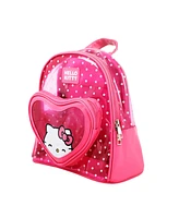 Hello Kitty Heart 10" Pink Polka Dot Women's Mini Backpack