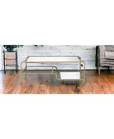 Minimalist Glass and Metal Coffee Table – Elegant and Functional