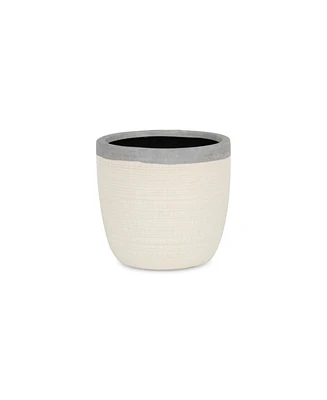 Ceramic Round Pot Planter with Crackle Glaze – Indoor/Outdoor Use