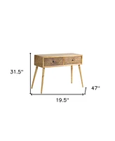 Wood End Table with Two Drawers – Perfect for Living Room or Bedroom