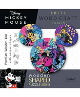 Trefl Wood Craft 500 +5 Piece Wooden Puzzle - Disney's Mickey Mouse