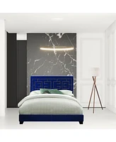 Standard Bed Upholstered With Nailhead Trim And With Headboard