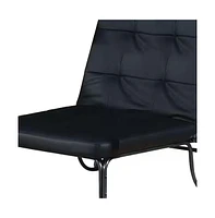 Tufted Faux Leather Convertible Chair – Modern and Functional Design
