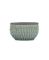 Tone-On-Tone Ceramic Round Planter – Stylish Pot for Indoor & Outdoor Plants
