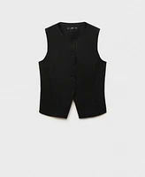 Mango Women's Lyocell Straight Suit Vest