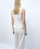 Mango Women's Double-Breasted Suit Vest Jacket