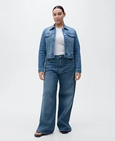 Mango Women's Crop Denim Jacket