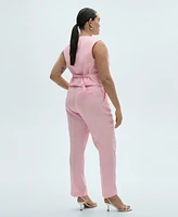 Mango Women's Linen Suit Trousers