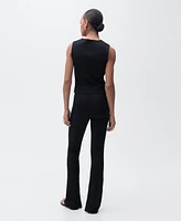 Mango Women's Skinny Slit Pants