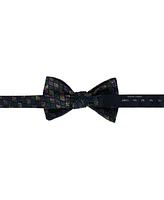 Trafalgar Men's Carnival Diamond Multi-Colored Novelty Silk Bow Tie