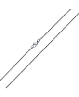 Bling Jewelry Strong 1.5MM Silver Tone Stainless Steel Thin Magic 8 Sided Snake Chain Necklace 16 18 20 24 30 Inch