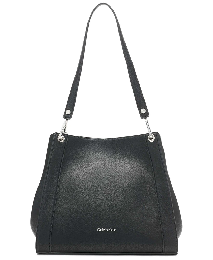 Calvin Klein Garnet Triple Small Compartment Tote Bag
