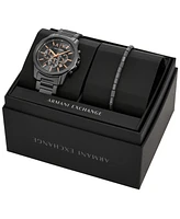 A|X Armani Exchange Men's Quartz Chronograph Gunmetal Stainless-Steel Watch, 44mm
