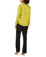 Vince Camuto Women's Split-Neck Button Long-Sleeve Blouse