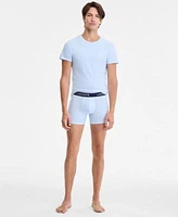 Lacoste Mens 3 Pk. Slim Fit Crewneck T Shirts 3 Pk. Regular Fit Logo Waistband 5 Boxer Briefs