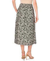 Vince Camuto Women's Floral-Print Smocked-Waist Skirt