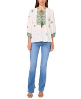 Vince Camuto Women's Tie-Neck 3/4-Sleeve Top